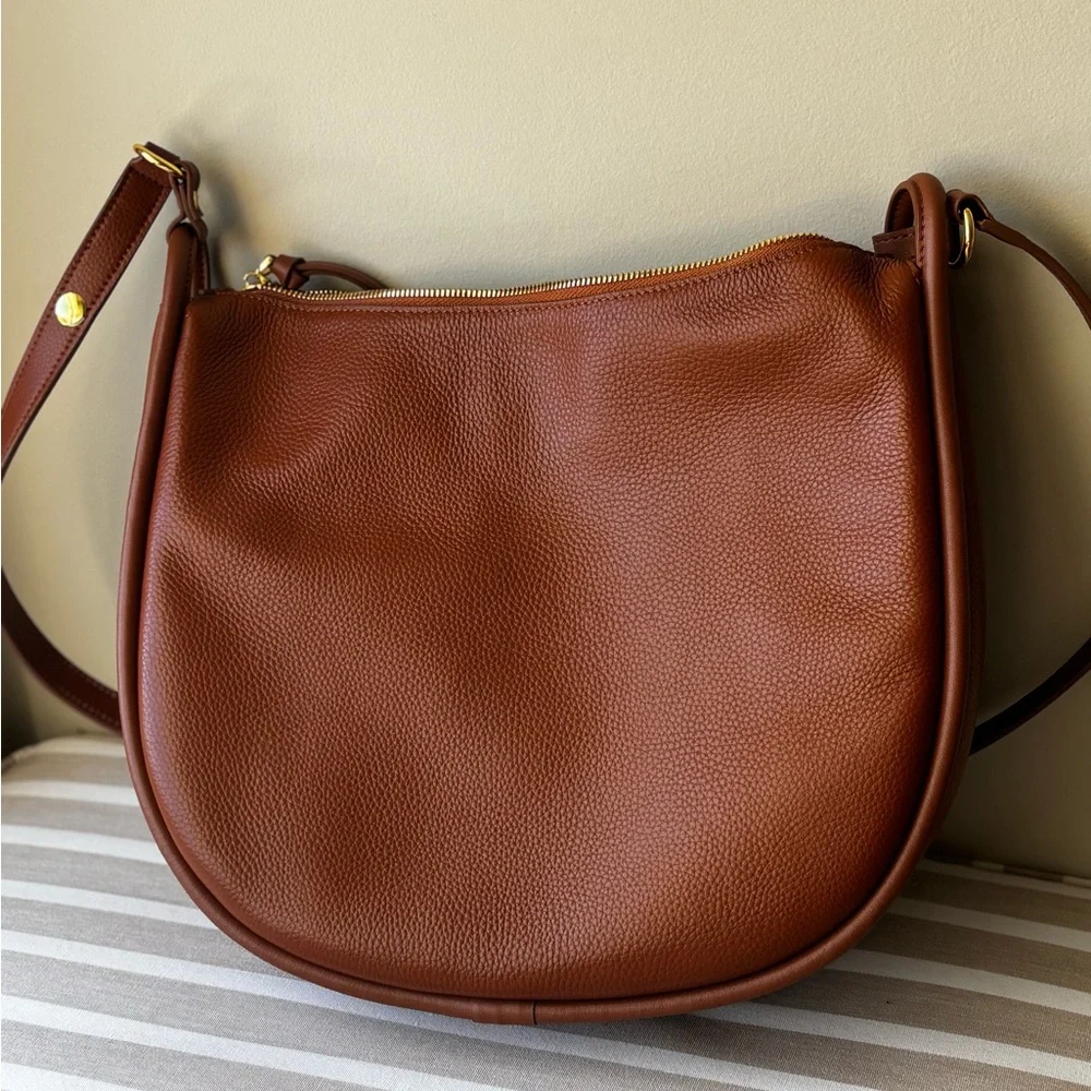 Aalynn Marley Hobo Brown Leather Shoulder Bag - Picture 2 of 3